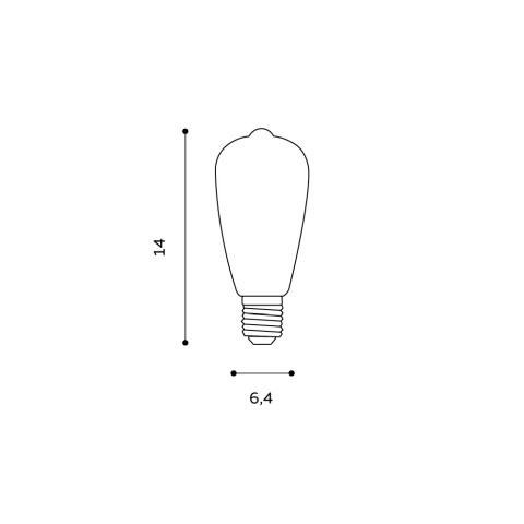 WIFI LED Żarówka 7W (FULL GLASS GOLD, EDISON) Azzardo AZ3210 Żarówka AMBER  2