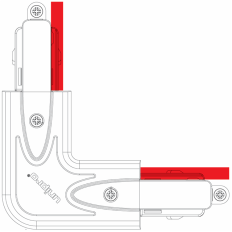 LU TRACK ŁĄCZNIK „L” uniwersalny Unipro AQForm Lumisys LC3B-02 STALUPHB