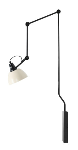 KINKIET AIDA GLOSS (CREAM) 1141C3_9 Aldex | lampa ścienna kolor czarny, kremowy metalowy klosz