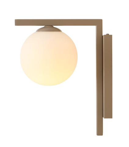 KINKIET ZAC BEIGE 1038C17_2 Aldex | lampa ścienna kolor beżowy, biały opalowy klosz mleczna kula