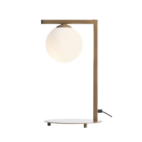 LAMPKA BIURKOWA ZAC BEIGE 1038B17_1 Aldex |lampa stołowa kolor beżowy, biały opalowy klosz