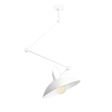 PLAFON MELOS WHITE 808PL_G Aldex |lampa sufitowa regulowana kolor biały, metalowy klosz