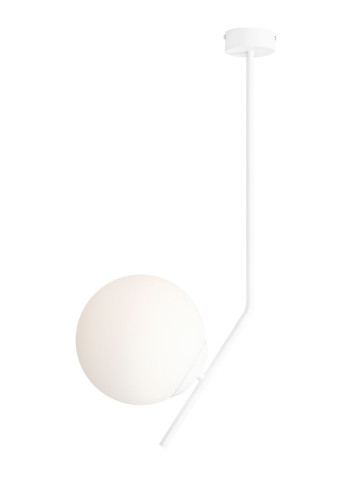 PLAFON GALLIA WHITE 1095PL_G Aldex |lampa sufitowa kolor biały, biały opalowy klosz
