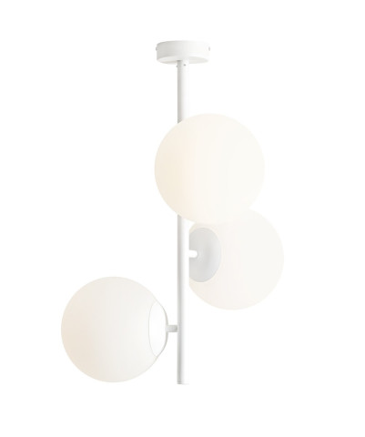 PLAFON FIN 3 WHITE M 1120PL_E_M Aldex |lampa sufitowa kolor biały, białe opalowe klosze