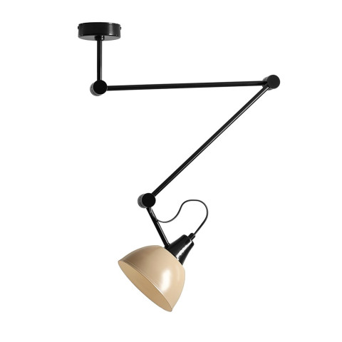 PLAFON AIDA GLOSS (BEIGE) 1141PL_G3_17 Aldex |lampa sufitowa regulowana czarny, beżowy metalowy klosz
