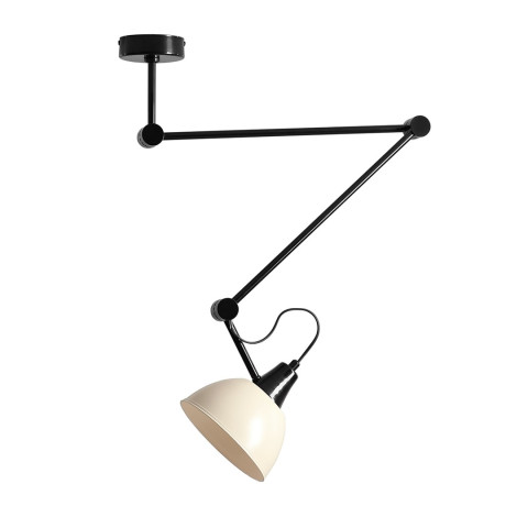 PLAFON AIDA GLOSS (CREAM) 1141PL_G3_9 Aldex |lampa sufitowa regulowana kolor czarny kremowy , metalowy klosz