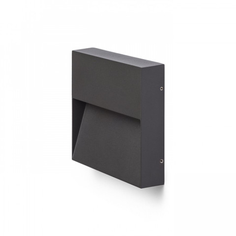AQILA SQ ścienna antracyt 230V LED 6W IP54 3000K IP54 Rendl light studio - oprawa schodowa kwadratowa orientacyjna 2
