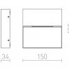 AQILA SQ ścienna antracyt 230V LED 6W IP54 3000K IP54 Rendl light studio - oprawa schodowa kwadratowa orientacyjna