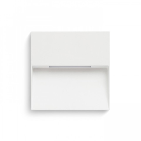 AQILA SQ ścienna biała 230V LED 6W IP54 3000K IP54 Rendl light studio - oprawa schodowa kwadratowa orientacyjna 2