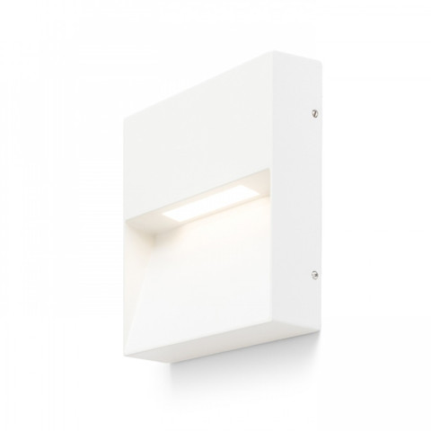 AQILA SQ ścienna biała 230V LED 6W IP54 3000K IP54 Rendl light studio - oprawa schodowa kwadratowa orientacyjna