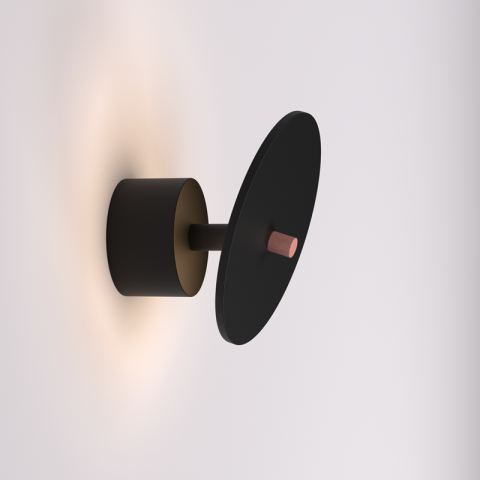 RA Mini 14 N TRIAC czarny różowe złoto Chors (4000K) - Design Kinkiet LED