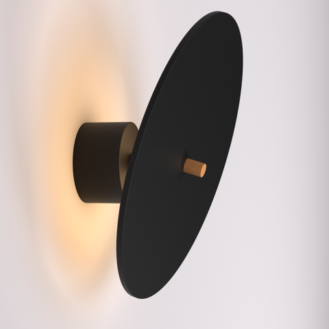 RA Mini 25 W TRIAC czarny złoty Chors (2700K) - Design Kinkiet LED