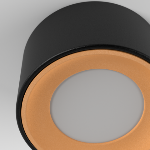 Beep ON W TRIAC czarny złoty 2700K Chors - Lampa sufitowa szczelna LED IP65