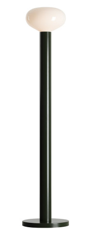 LAMPA STOJĄCA FLO MOSS M (żarówki w zestawie) 7000A26_M Aldex |lampa podłogowa kolor zieleń mchu, biały opalowy klosz