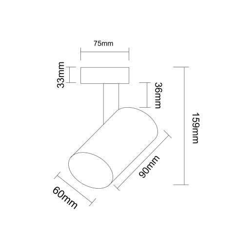 Tuka Track Nero GU10 Open Design Highlights czarny reflektor do szynoprzewodu 1 fazowego
