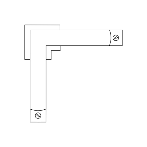 MULTILINE ŁĄCZNIK TYP A 90° LOONARI OXYLED Szynoprzewód magnetyczny 2