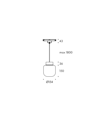 Multisystem Xilo mini S AD.48V-F Zwieszana  LABRA Oprawa liniowa do szynoprzewodu niskonapięciowego 48V 2