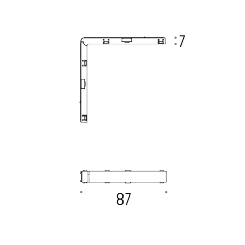 Microsystem - Łącznik elektryczny kątowy 90 pionowy NT/WP 48V LABRA szynoprzewód niskonapięciowy 48V 2