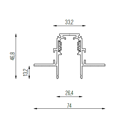 FX26 System - Track WP Trimless 1mb 48V LABRA Podtynkowy szynoprzewód niskonapięciowy 48V
