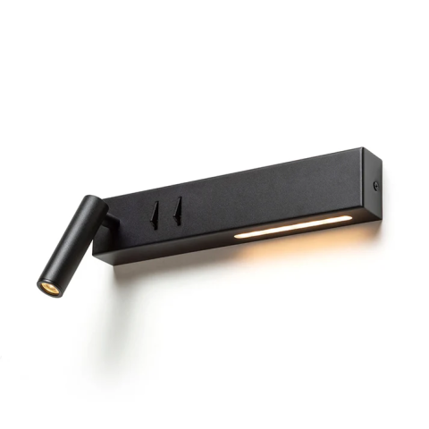 ODEON R14524 czarny RENDL LIGHT STUDIO - Kinkiet LED do czytania z włącznikiem na obudowie lampy