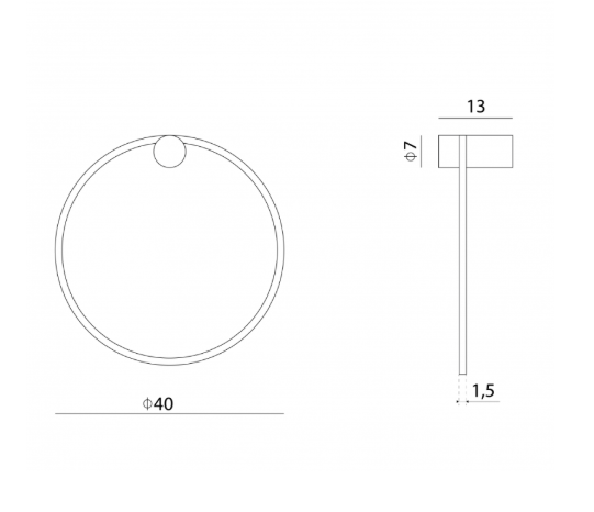 ECHO 40 Kinkiet / Plafon Ramko 67286 lampa owalna LED