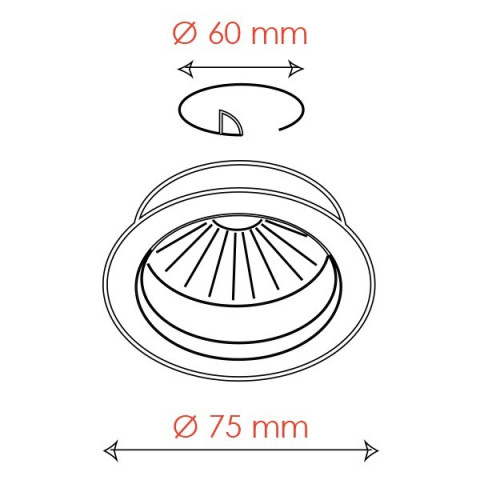 BPM 3018 GU10 230V oczko halogenowe aluminium szczotkowane odalki 2