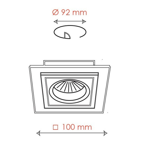 BPM 3070 LED oczko ledowe aluminium szczotkowane