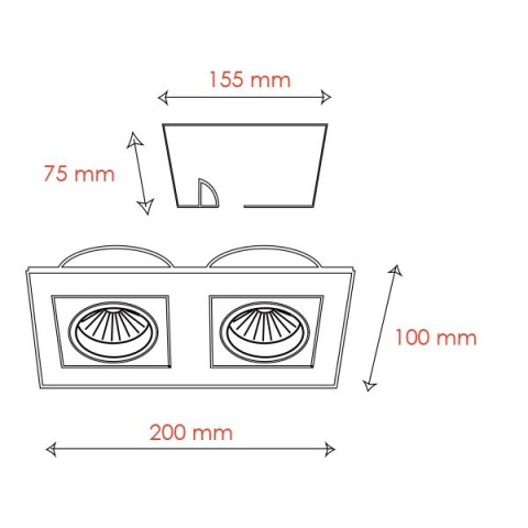 BPM 3067 LED oczko ledowe aluminium szczotkowane