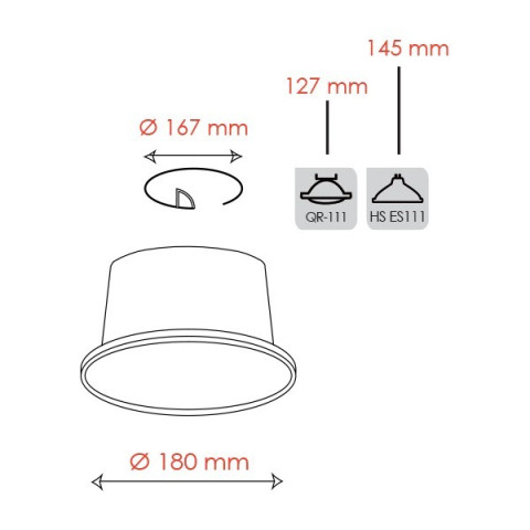 BPM 3162 12V QR111 oprawa wpuszczana biała matowa
