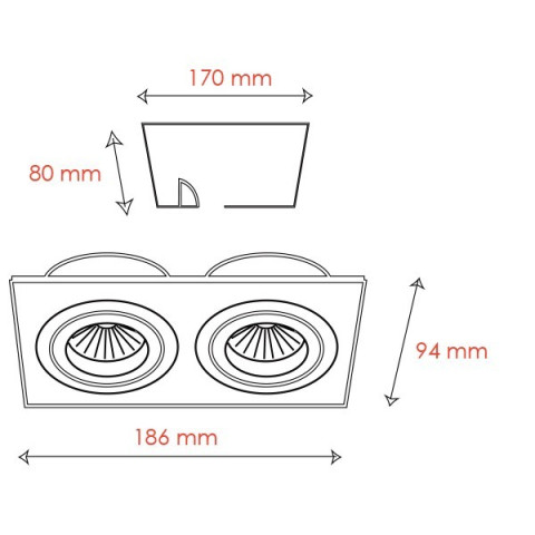 BPM 4212 LED oprawa wpuszczana oczko ledowe białe matowe