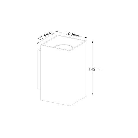 Zuma Line 92697 SANDY WL SQUARE KINKIET BIAŁY/WHITE 2