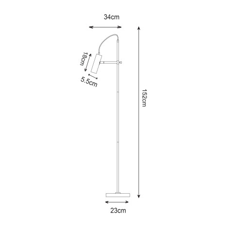 Zuma Line F18014-GU10-BK TENSO LAMPA PODŁOGOWA 2