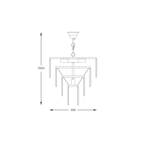 Zuma Line 17106/4+1-CHR AMEDEO LAMPA WISZĄCA CHROM/CHROME 2