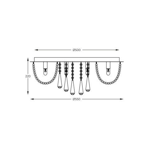 Zuma Line 19157L SENSI LAMPA SUFITOWA CHROME 2