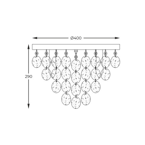 Zuma Line 18365L PARDO LAMPA SUFITOWA CHROME 2