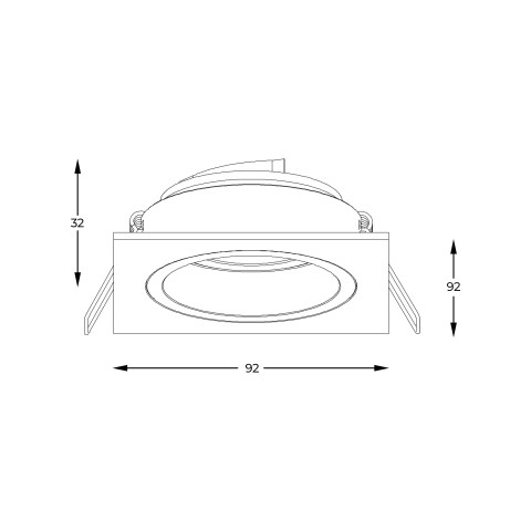 Zuma Line 92704-N CHUCK SPOT oprawa wpuszczana czarna GU10