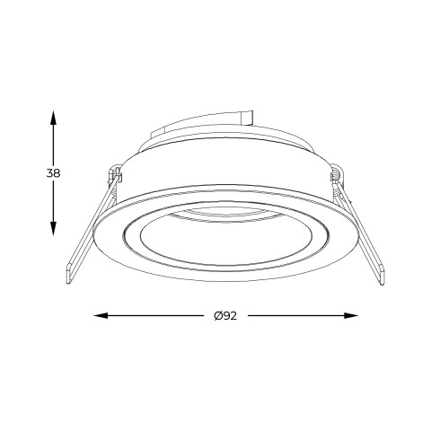 Zuma Line 92702-N CHUCK SPOT oczko GU10 czarno złote