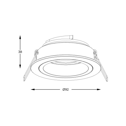 Zuma Line 92700-N CHUCK OPRAWA WPUSZCZANA CZARNA OKRĄGŁĄ 1XGU10