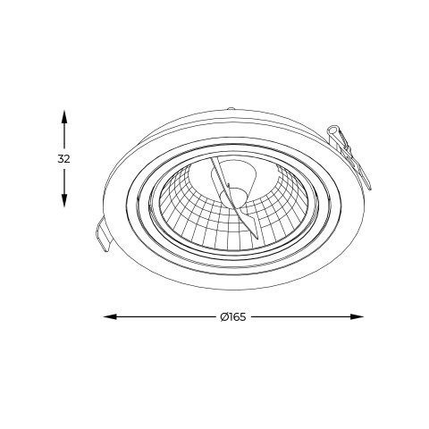 Zuma Line ARGU10-055-N CHUCK SPOT oprawa wpuszczana czarna ES111