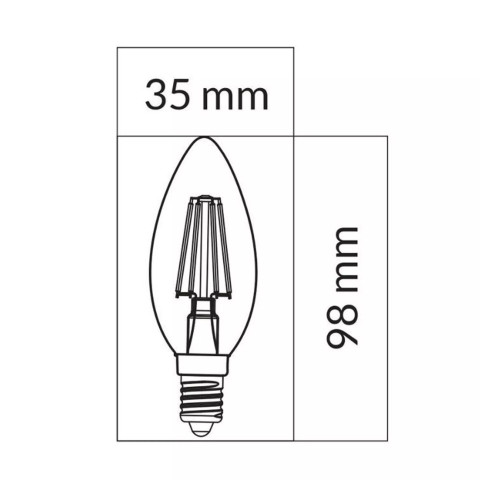 Zuma Line ORO03062 ORO-E14-C35-FL-CLARO-6W-WW ŻARÓWKA