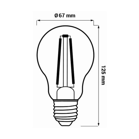 Zuma Line ORO-E27-A67-FL-CLARO-16W-WW ŻARÓWKA