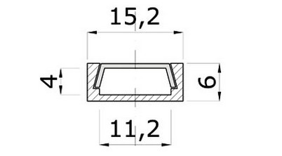 PROFIL MICRO-ALU 1m - PROFIL LED ANODOWANY 2