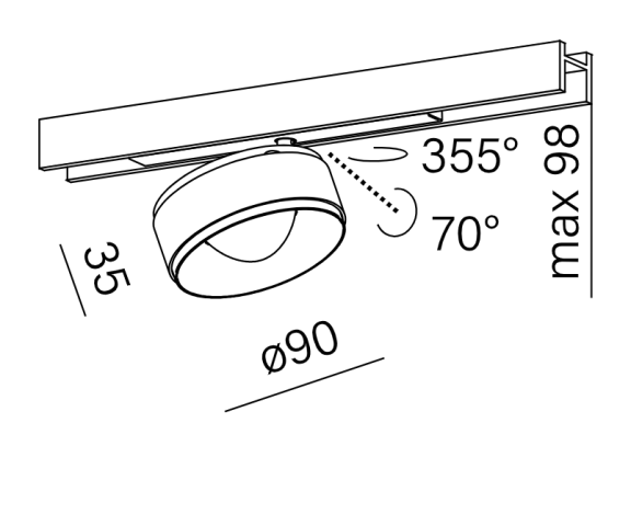 QRLED next multitrack Aqform 16484 - Lampa LED do szynoprzewodu 48V Multitrack 2