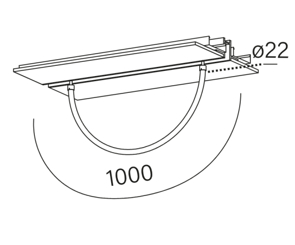TUBE flex 100 LED high multitrack Aqform - Lampa LED do szynoprzewodu 48V Multitrack