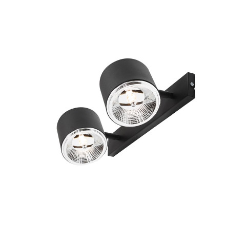 KINKIET BOT 2 BLACK 1047D Aldex | Kinkiet kolor czarny, metalowy klosz 2x ES111