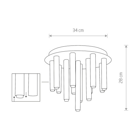 STALACTITE Nowodvorski 9054 Lampa przysufitowa - Kolor Mosiądz 2