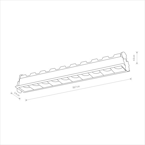 MIDI LED RECESSED Nowodvorski 10063 Typ podtynkowy - Kolor Czarny