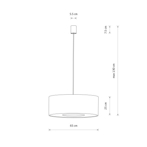 LAGO L Nowodvorski 11675 Lampa wisząca - Kolor Szary