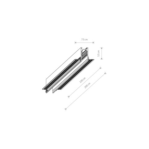LVM RECESSED TRACK 2M Nowodvorski 11625 Szyny - Kolor Biały