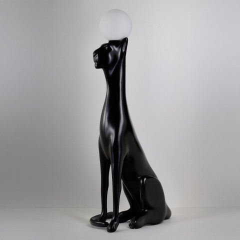 Azzardo PUMA BK AZ6786 Design Lampa podłogowa czarna rzeźba 2